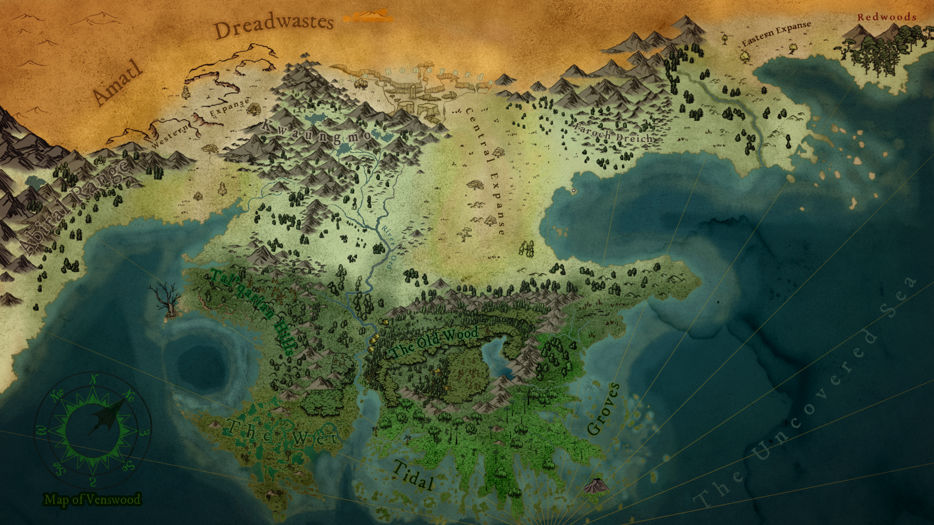 A map of the Venswood