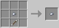 A crafting grid showing the recipe for Bolt
