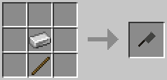 A crafting grid showing the recipe for Cleaver