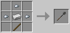 A crafting grid showing the recipe for Mace
