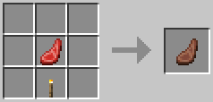 A crafting grid showing the recipe for Cooked Lamb