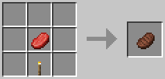 A crafting grid showing the recipe for Cooked Beef