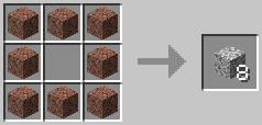 A crafting grid showing the recipe for Stone Conversion