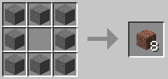 A crafting grid showing the recipe for Stone Conversion